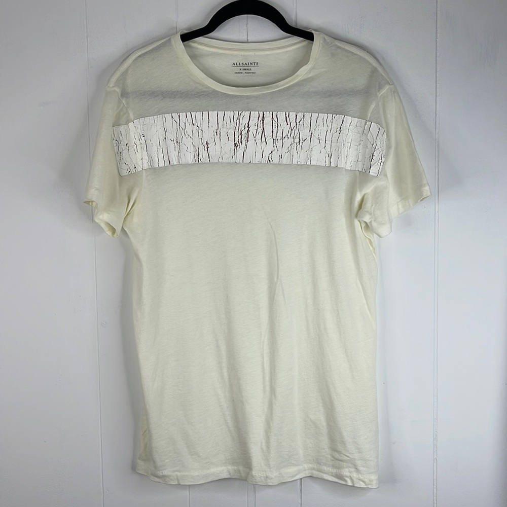 NWT All Saints Birchbark Cotton T Shirt Mens XS